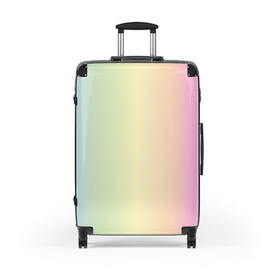 Soft Pastel Rainbow Suitcase, Travel Suitcase
