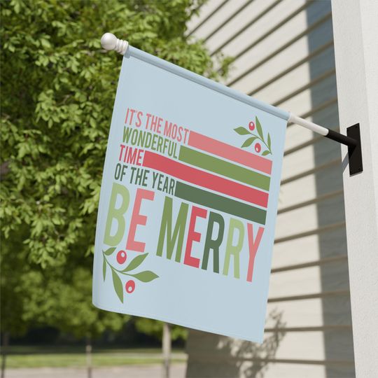 Christmas Garden Flag, Outdoor Holiday Decor, Housewarming Gift