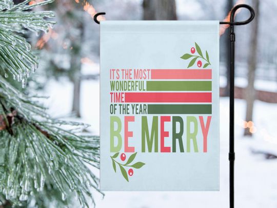 Christmas Garden Flag, Outdoor Holiday Decor, Housewarming Gift