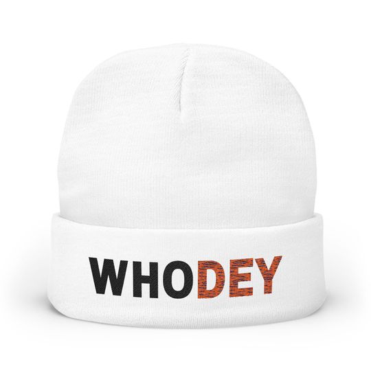 Bengals Embroidered Knit Beanie - Cozy Winter Hat