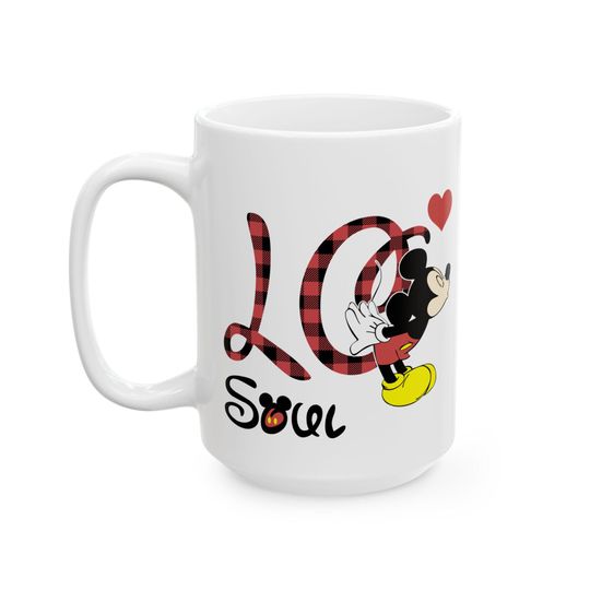 Valentine Couple Mug, Couple Minnie Mickey Coffee Mug, Couple Love Gift, Girlfriend Gift, Romantic Gift for Boyfriend, Valentine Ceramic Mug