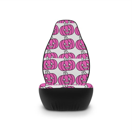 Pink Pumpkin Car Seat Covers: Spooky Halloween Car Decor