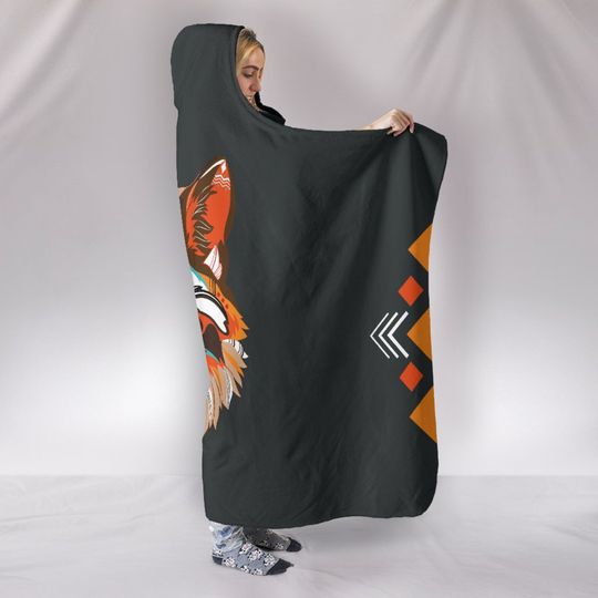 Wolf Hooded Blanket