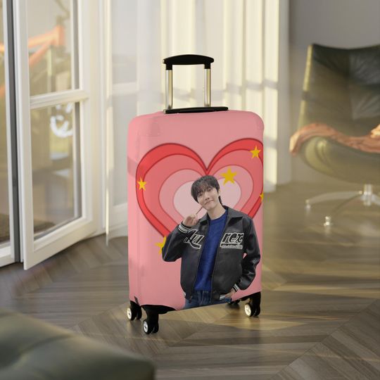 BTS Luggage Cover, Kpop Suitcase Protector, Jhope Travel Accessory, Fan Gift