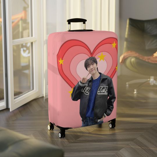 BTS Luggage Cover, Kpop Suitcase Protector, Jhope Travel Accessory, Fan Gift