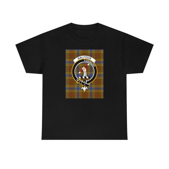 Clan Balfour Scottish Tartan Crest T-Shirt