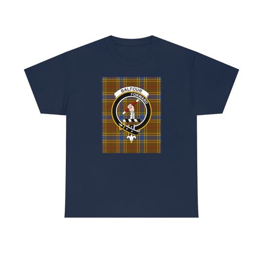 Clan Balfour Scottish Tartan Crest T-Shirt