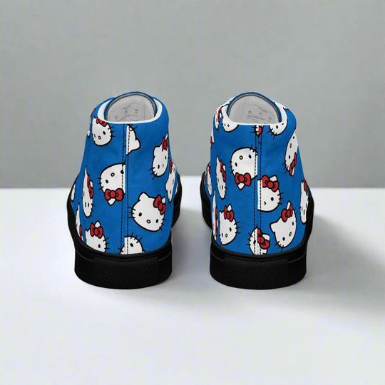 Hello Kitty Cat | Women & Girls High Top Sneakers | Blue Variant