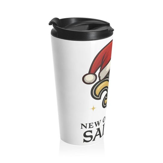 Christmas New Orleans Saints Travel Mug