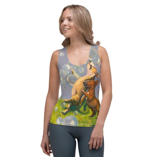 Blue 3D Tank Top