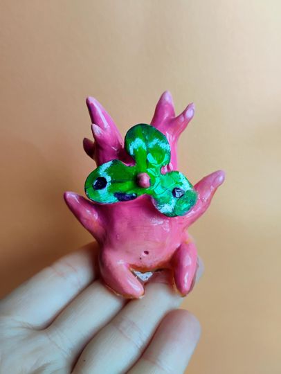 Tropical Rain Forest Tree Spirit statues - video game inspired art figurines - bright and colourful desktop puddle pals - rainy day lover