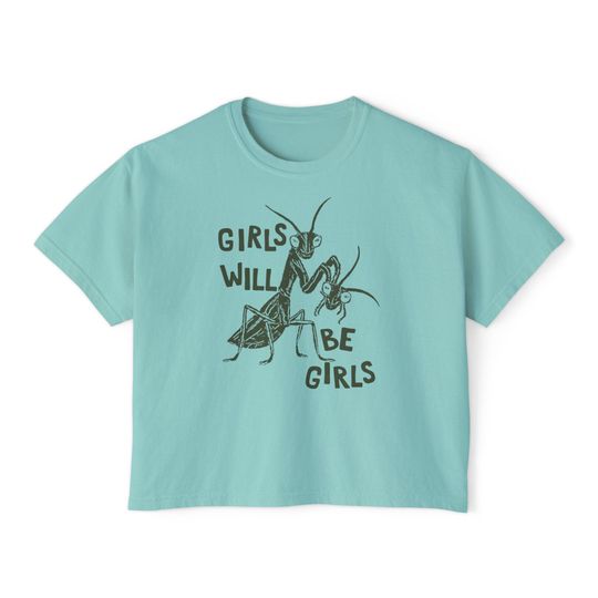 Girls Will Be Girls Crop Top Feminist Boxy Tee