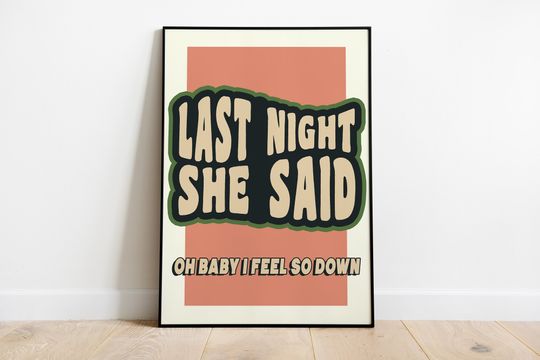 The Strokes | Last Night | Concert Typographic Poster