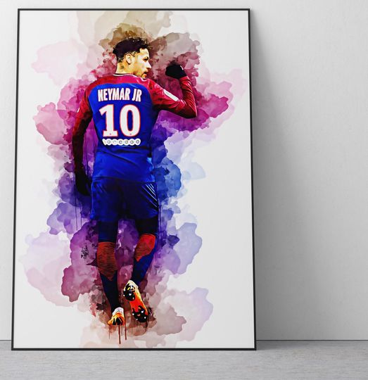 Neymar Junior Vertical Poster | Football Wall Art Print