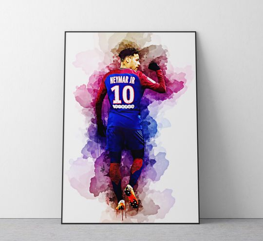 Neymar Junior Vertical Poster | Football Wall Art Print
