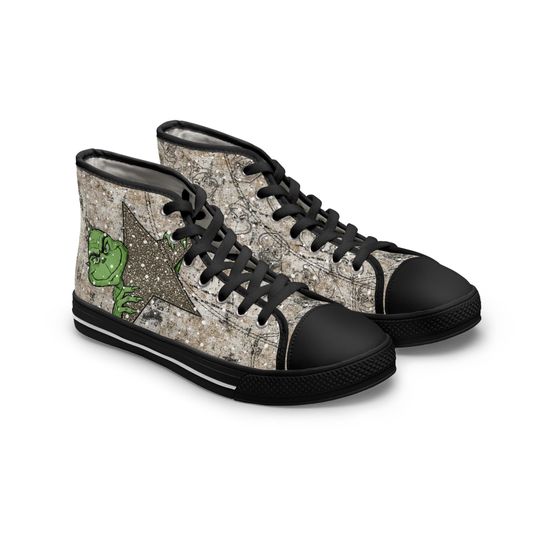 funny character Distressed Women's High Top Sneakers