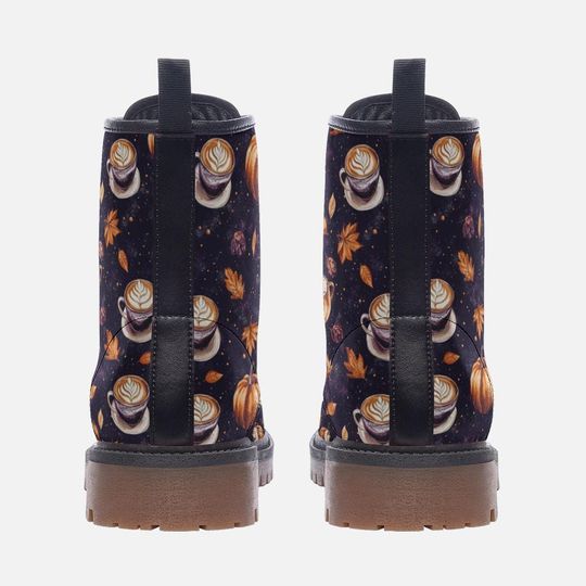 Enchanting Autumn Vegan Combat Boots – Leather Boots