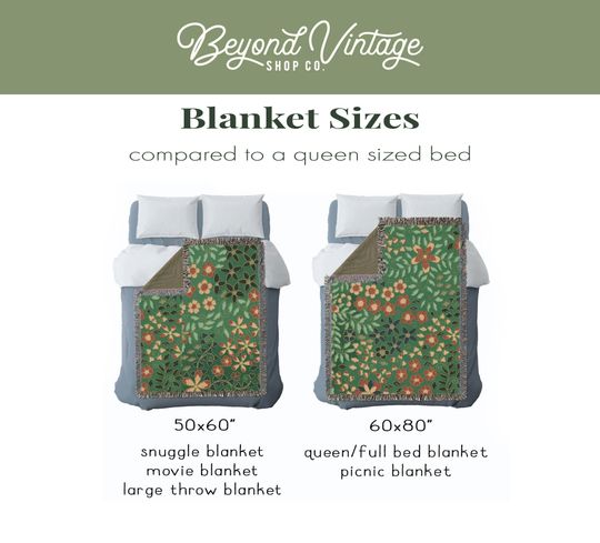 Vintage Wildflower Woven Blanket, Cotton Woven, Large Botanical Picnic Blanket Gift for Her, Maximalist Cottagecore Decor