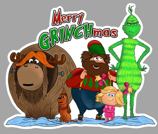 Merry Grin Yard Sign