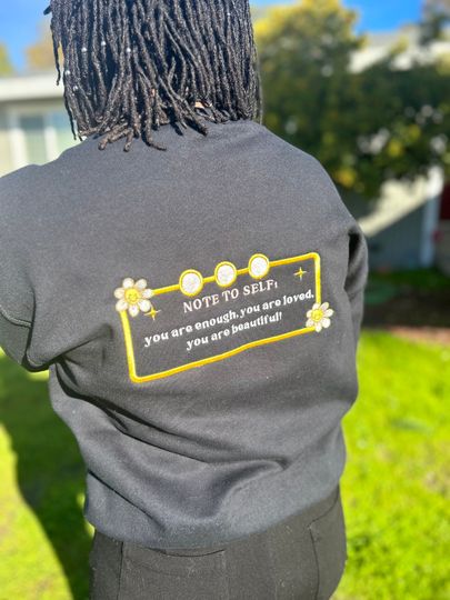 Positive Affirmation Embroidered Sweater