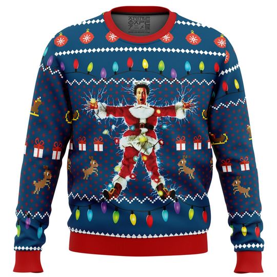 National Lampoon's Christmas Vacation Ugly Sweater, Clark Griswold Ugly Christmas 3D Sweater