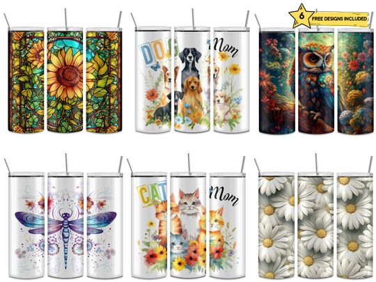 Snowflake Tumbler Wrap: Christmas 40oz Sublimation Design