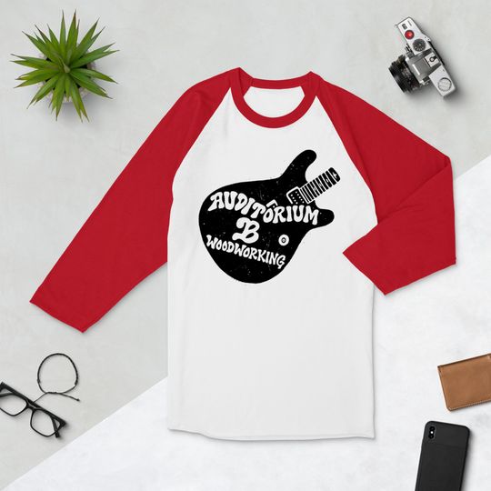 3/4 sleeve Auditorium B Woodworking Unisex T-shirt - Baseball Tee