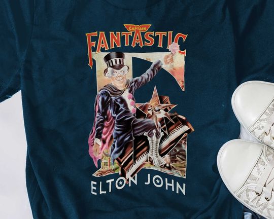 Elton John Captain Fantastic Brown Dirt Cowboy Tee T-Shirt, Elton John Shirt