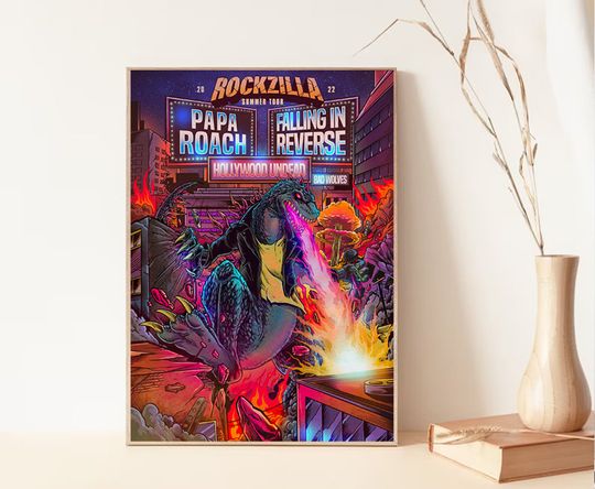 Rockzilla Summer Tour 2022 Papa Roach Bad Wolves Poster