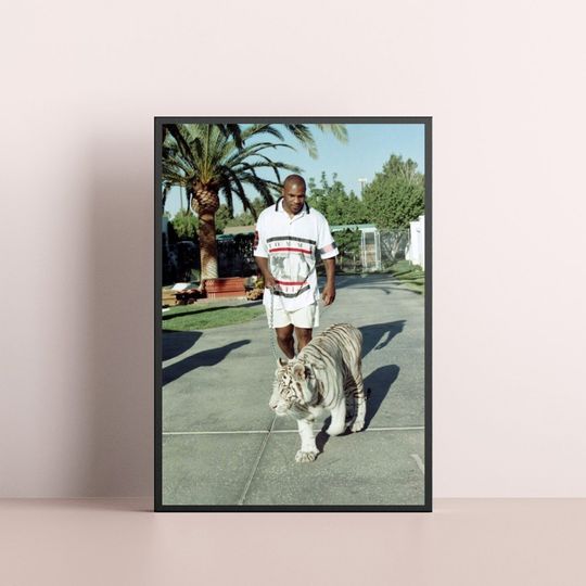 Mike Tyson Tiger Decor Poster
