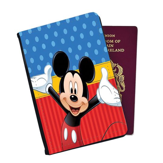 Disney Mickey Mouse Passport Cover, Travel Accessories Gift for Men, Women, Kids