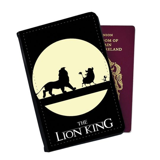 Stylish Faux Leather Passport Cover- Disney Lion King Hakuna Matata Christmas Gift