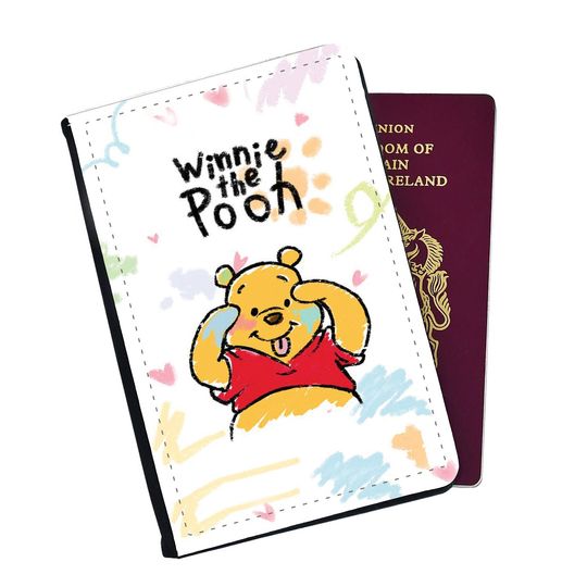 Disney Winnie Pooh Passport Cover, Travel Accessories Gift for Men, Women, Kids