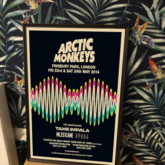 Arctic Monkeys - 2014 Concert Poster Finsbury Park, AM Poster