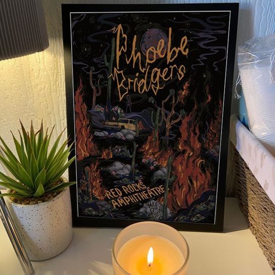 Phoebe Bridgers On Tour 2022 Poster, Phoebe Bridgers The Red Rocks Show Poster