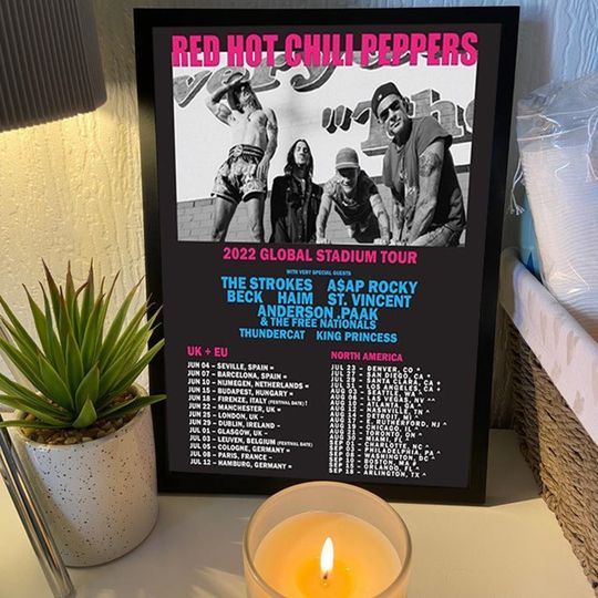 Red Hot Chili Peppers Tour 2022 Poster, Music Art, Home Decor, Best Gift
