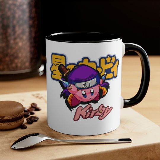 Ninja Kirby Mug 11oz, Retro Gaming Kitchen & Dining, Gift for Gamer, NES Themed