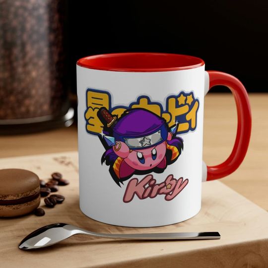 Ninja Kirby Mug 11oz, Retro Gaming Kitchen & Dining, Gift for Gamer, NES Themed