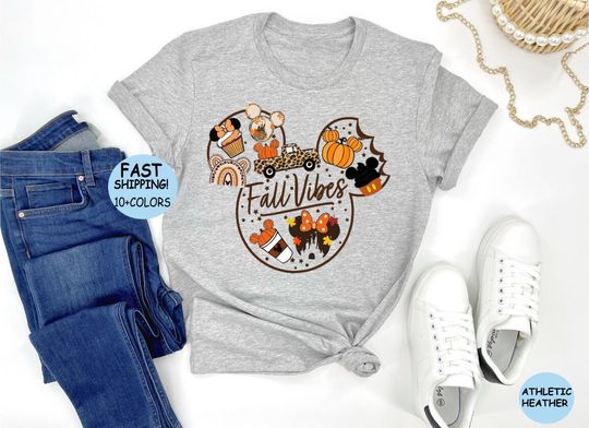 Disney Fall Shirt, Mickey Fall Vibes Shirt, Fall Vacation Hoodie, Disney Halloween Sweatshirt, Thanksgiving shirt, Disney Family Trip Shirt
