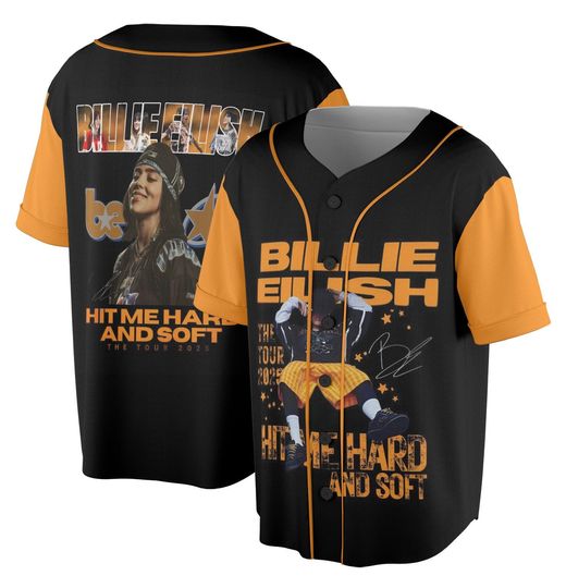 Billie Eilish Hit Me Hard And Soft Tour BAseball Jersey