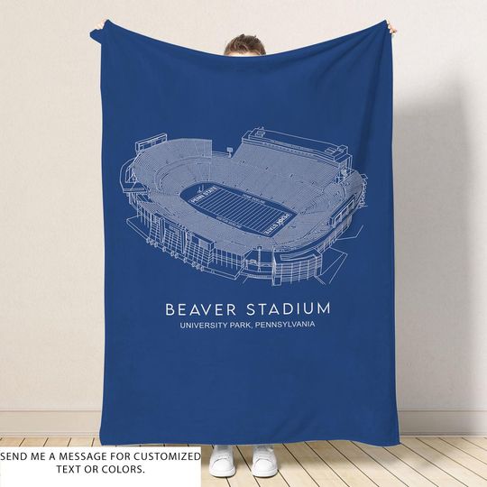 Beaver Stadium Blanket, Penn State Football Stadium Blanket, Pensilvania Stadium Blanket