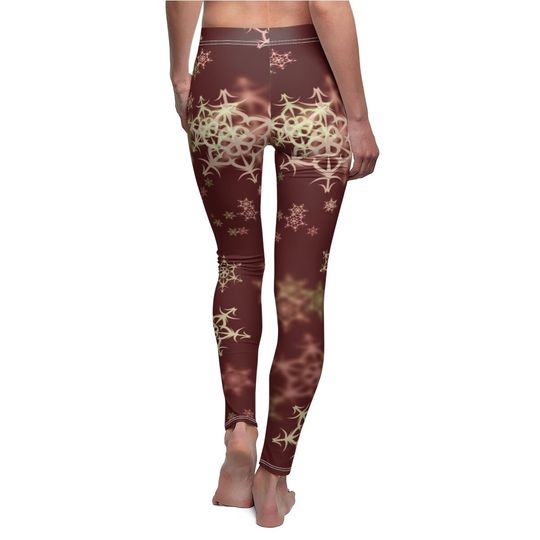 Christmas Snowflake Leggings, Holiday Leggings