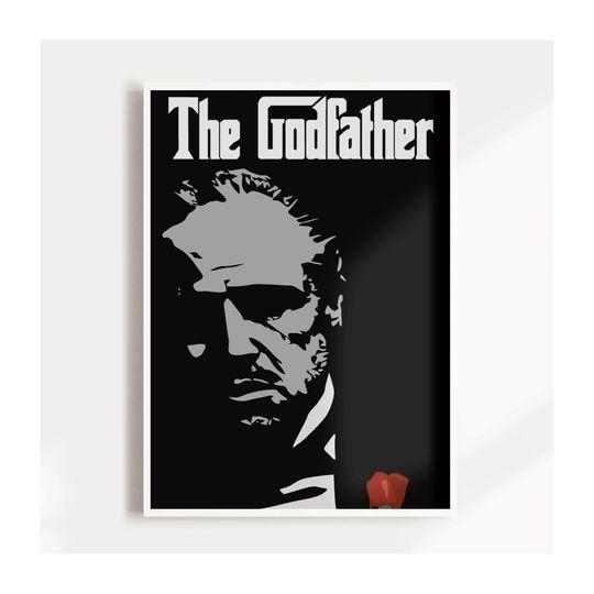 The Godfather inspired Poster. Movie Minimalist Modern Art Print