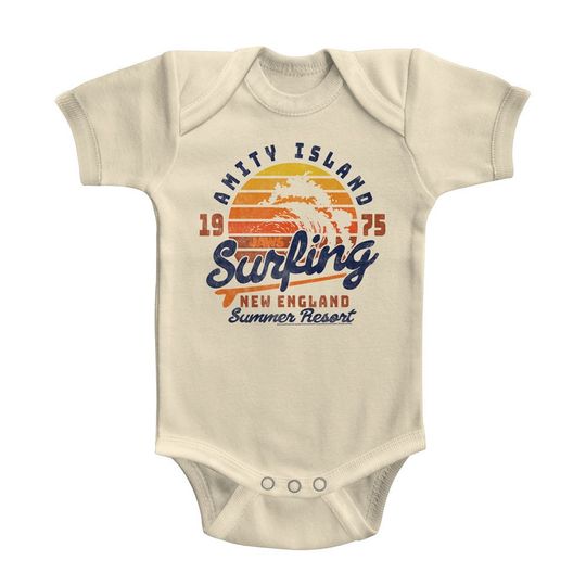 Jaws Amity Surfing Baby Onesie