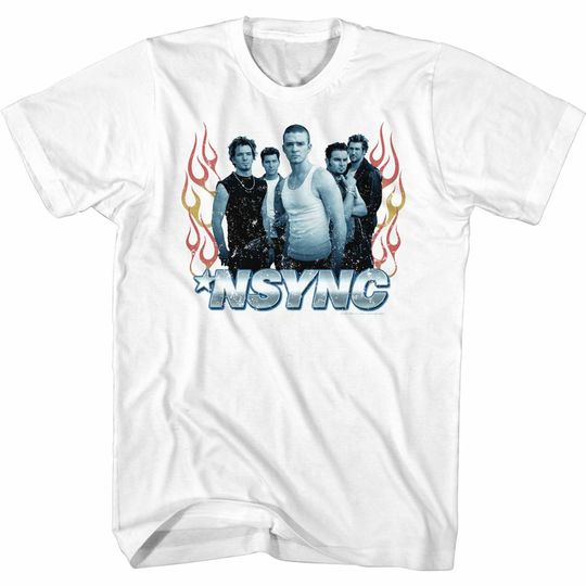 NSYNC Flames  Adult T-Shirt