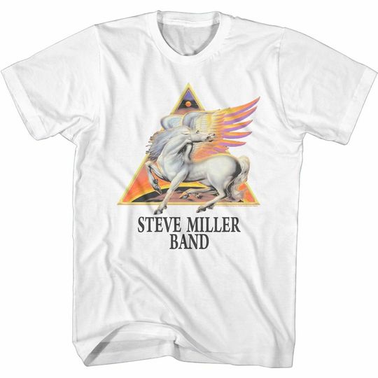 Steve Miller Band SMB Pegasus White Adult T-Shirt