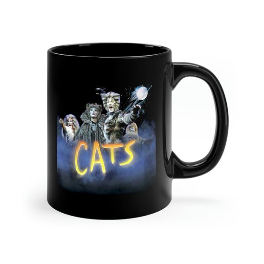 CATS Broadway Musical Black Coffee Mug