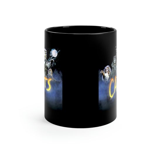 CATS Broadway Musical Black Coffee Mug