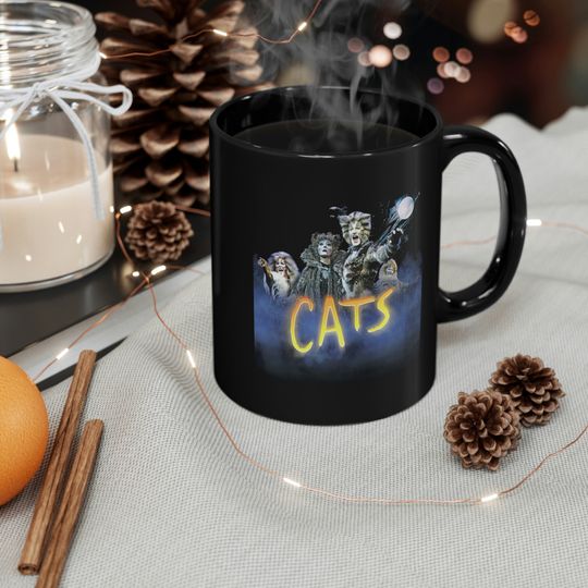 CATS Broadway Musical Black Coffee Mug