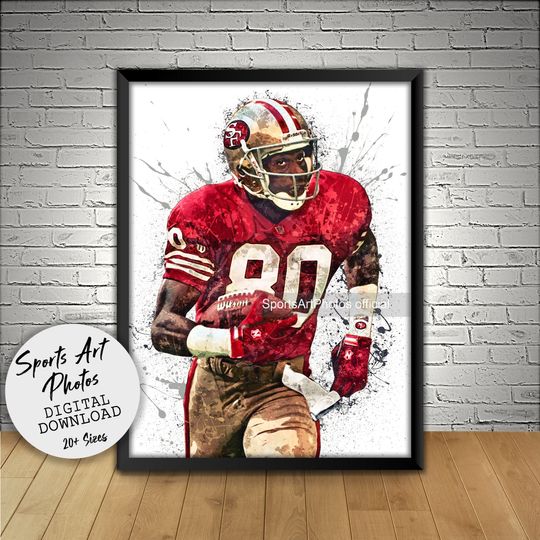 Jerry Rice Poster, S.an F.rancisco 49ers, Wall Art